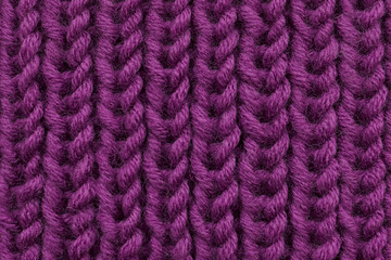 pink purple knitted textures of wool close-up macro