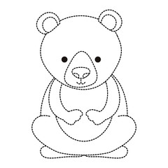 cute bear teddy character vector illustration design