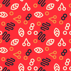 Cherries in the wood creative pattern. Digital design for print, fabric, fashion or presentation.