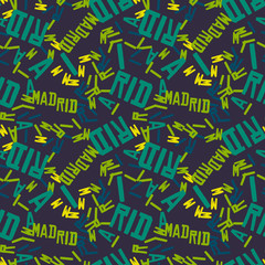 Madrid
 creative pattern. Digital design for print, fabric, fashion or presentation.