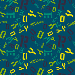 New York
 creative pattern. Digital design for print, fabric, fashion or presentation.
