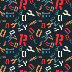 New York
 creative pattern. Digital design for print, fabric, fashion or presentation.