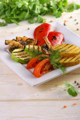 grilled vegetables with herbs