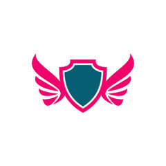 shield with wing logo design, use this design for your business