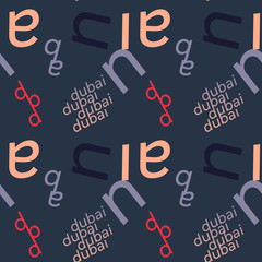 Dubai creative pattern. Digital design for print, fabric, fashion or presentation.