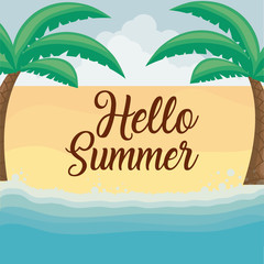 Fototapeta na wymiar Hello summer design 