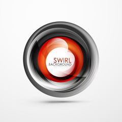 Abstract swirl banner, circle vector abstract background with copy space