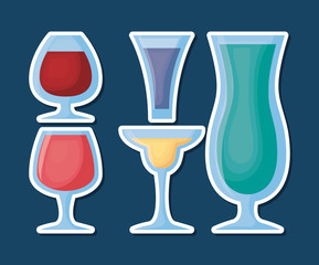 Cocktails drinks design