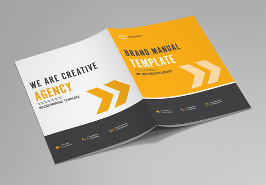 Brand Manual Layout with Orange Accents 1