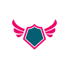 shield with wing logo design, use this design for your business