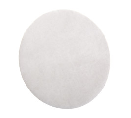 Cotton pads isolated on white background. Top view. Flat lay