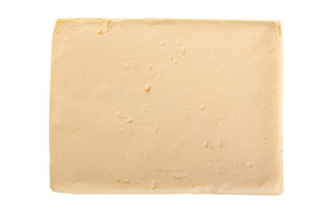 Piece of cooking butter isolated over the white background
