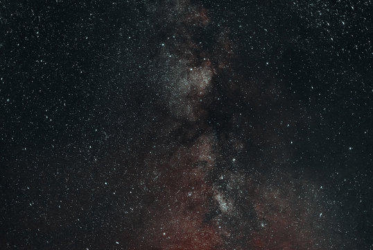 The starry night sky. The milky way. Amazing photo large exposure. © callisto