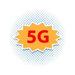 Banner symbol 5G Internet connection. Vector illustration .