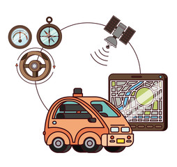 gps application set icons vector illustration design