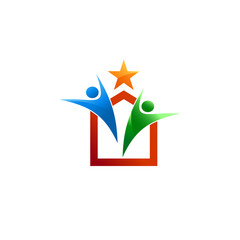 Obraz premium People House Logo