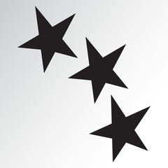 Set of black stars. Vector illustration