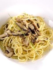 Spaghettinni with trifolatti mushrooms