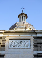 Cupola above Museo Leonardo da Vinci, Piazza Popolo, Rome, 2017.