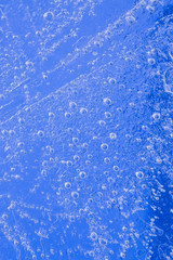 氷の中に閉じ込められた泡