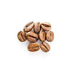 Coffee beans isolated on white background