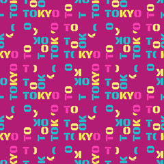 Tokyo seamless pattern. Creative design for various backgrounds.