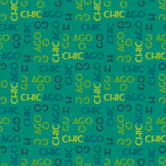 Chicago
 seamless pattern. Creative design for various backgrounds.