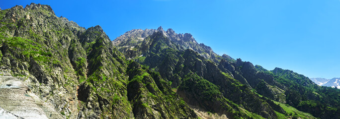 Beautiful landscape of svan mountains