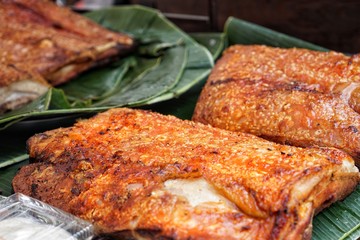 Fried fish is a popular dish.
