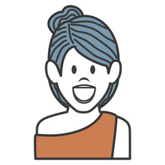 beautiful woman avatar character vector illustration design
