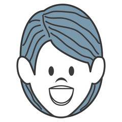 beautiful woman head avatar character vector illustration design