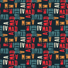 Madrid seamless pattern. Creative design for various backgrounds.