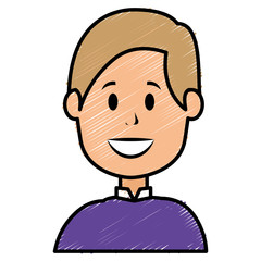 young man avatar character vector illustration design