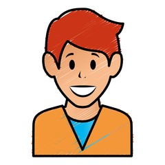 young man avatar character vector illustration design