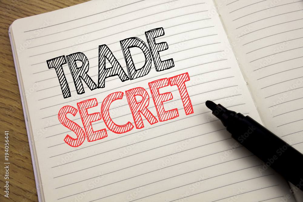 Poster handwriting announcement text showing trade secret. business concept for data protection written on 