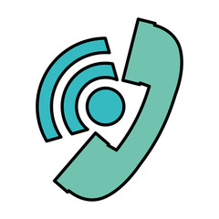 telephone service isolated icon vector illustration design
