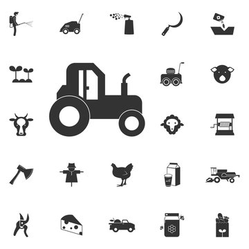 tractor icon. Element of farming and garden icons. Premium quality graphic design icon. Signs, outline symbols collection icon for websites, web design, mobile app