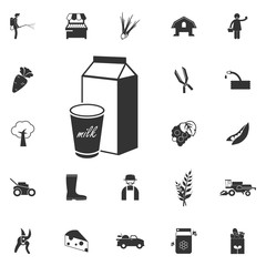 milk icon. Element of farming and garden icons. Premium quality graphic design icon. Signs, outline symbols collection icon for websites, web design, mobile app