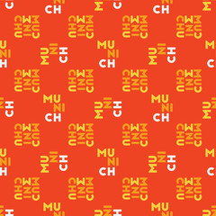 Munich seamless pattern. Autentic artistic design for background.