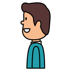 young man avatar character vector illustration design