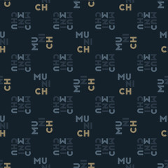 Fototapeta premium Munich seamless pattern. Autentic artistic design for background.