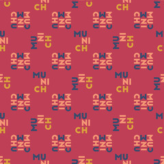 Naklejka premium Munich seamless pattern. Autentic artistic design for background.