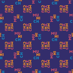 Munich
 seamless pattern. Autentic artistic design for background.