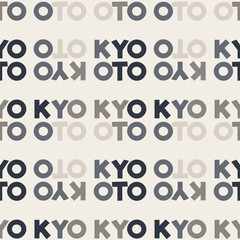 Kyoto seamless pattern. Autentic artistic design for background.