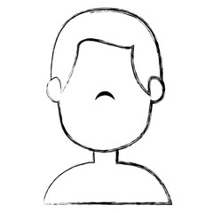 young man shirtless avatar character vector illustration design