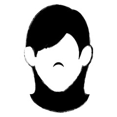 beautiful woman head avatar character vector illustration design