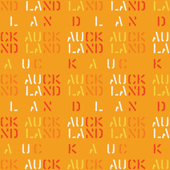 Auckland seamless pattern. Autentic artistic design for background.