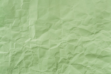 Crumpled Green paper with soft texture. Simple background.