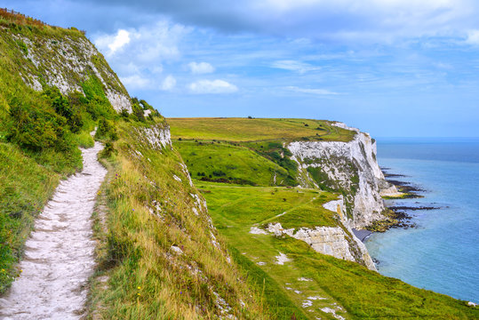 White cliffs of Dover nature park, England