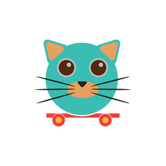 Delivery Cat Logo Icon Design